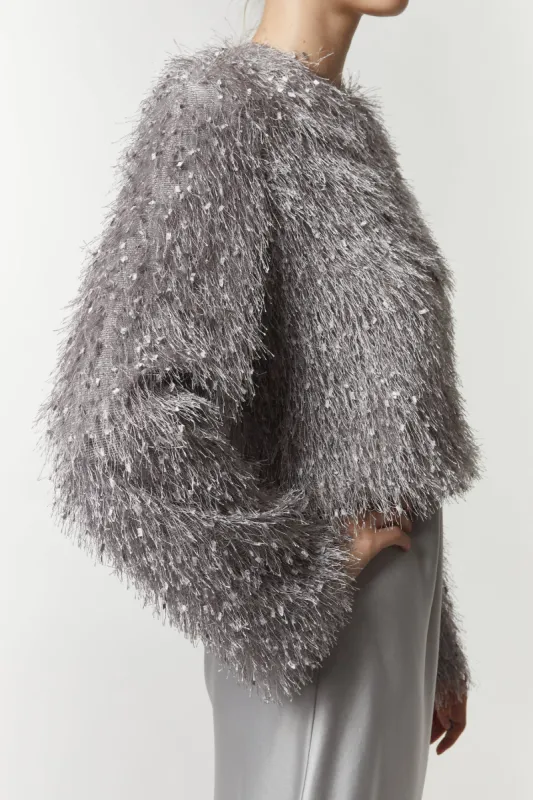 Greta Feather Top, Silver sold by Saint Art