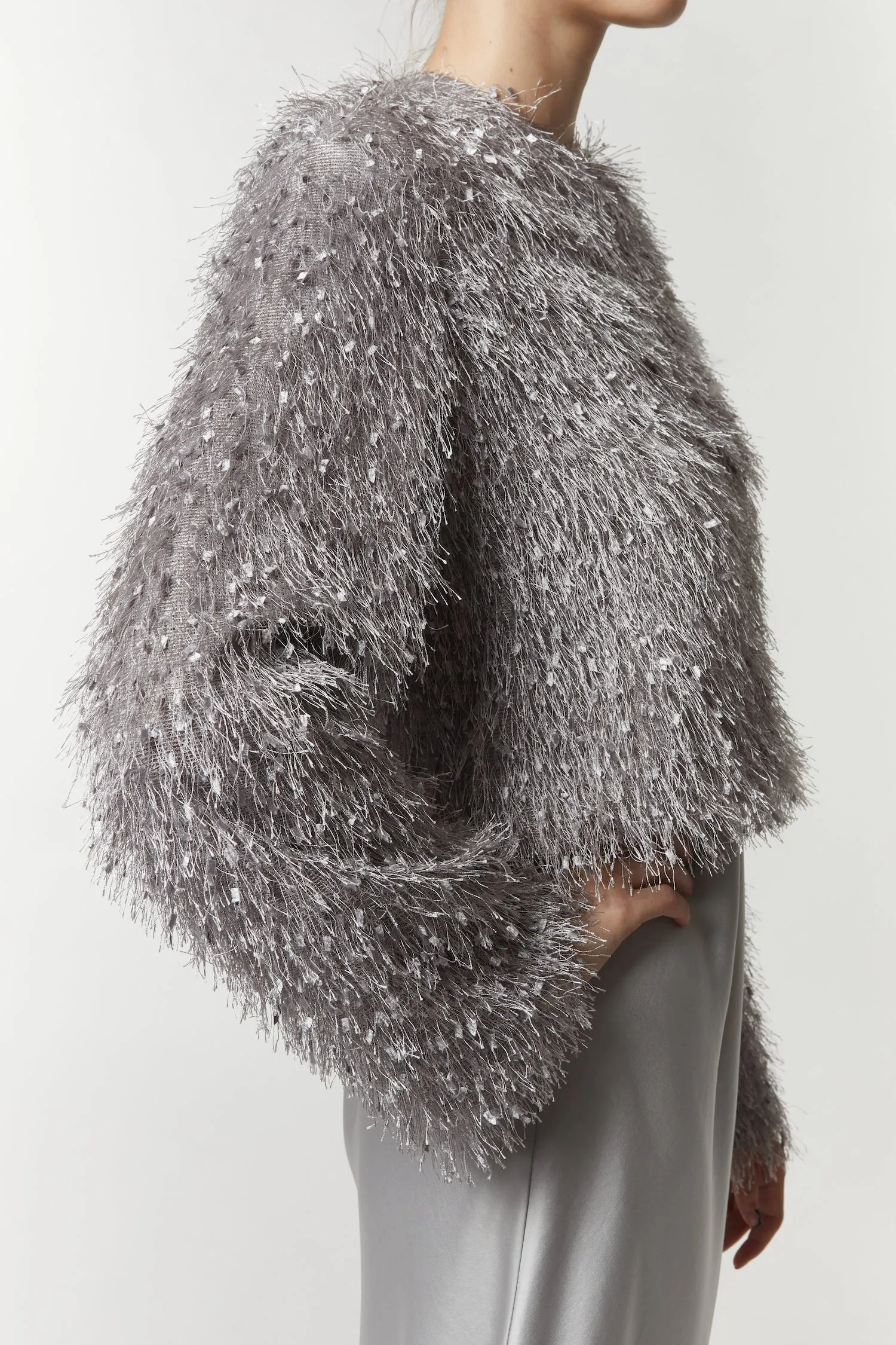 Greta Feather Top, Silver sold by Saint Art