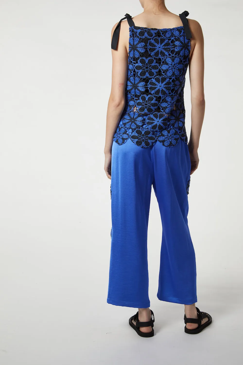 Ruby Crochet Tie Top, French Blue sold by Saint Art product image thumbnail 4