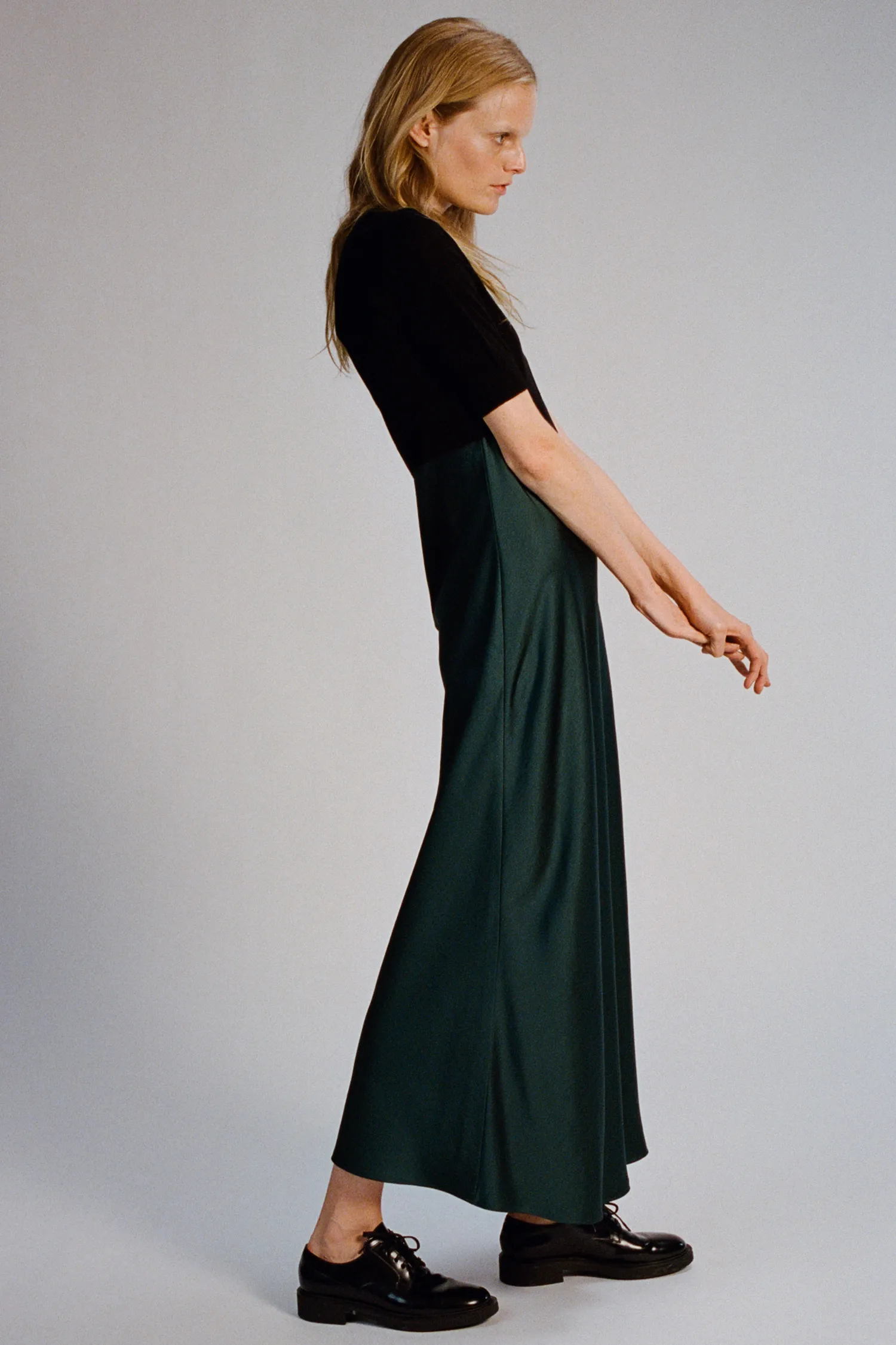 Haley Dress, Bottle Green sold by Saint Art