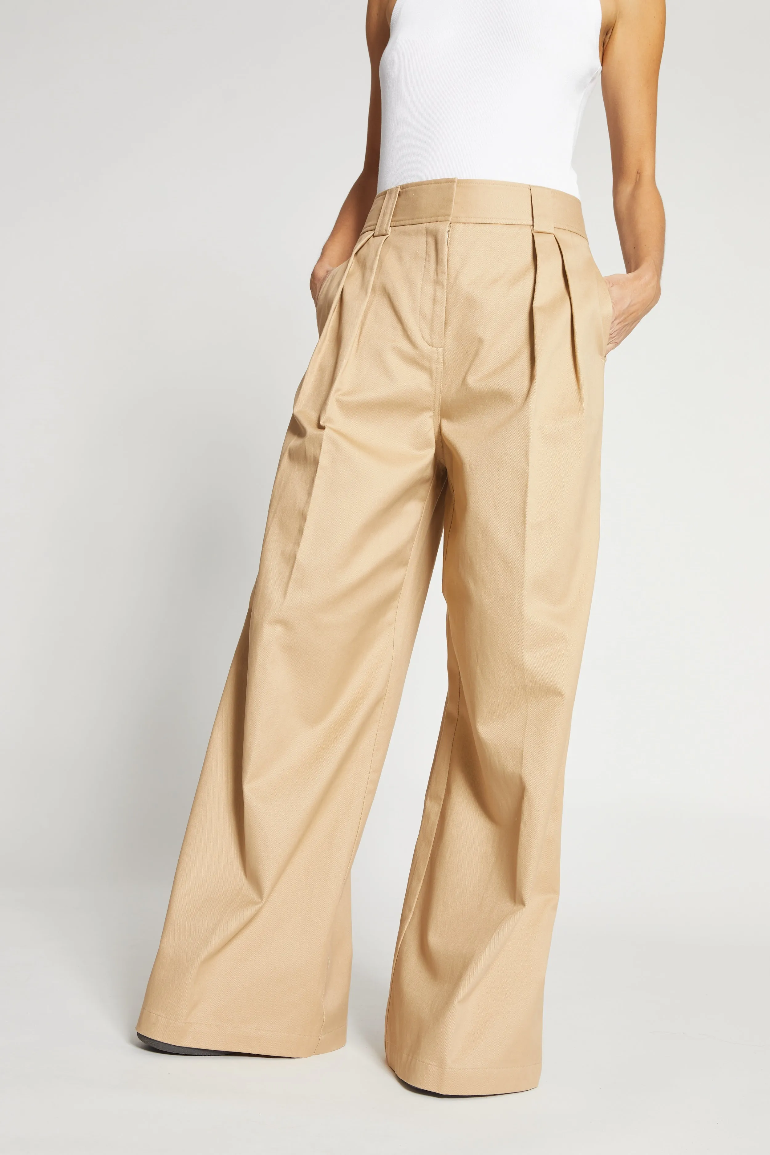 Argo Wideleg Trouser, Khaki sold by Saint Art product image thumbnail 5