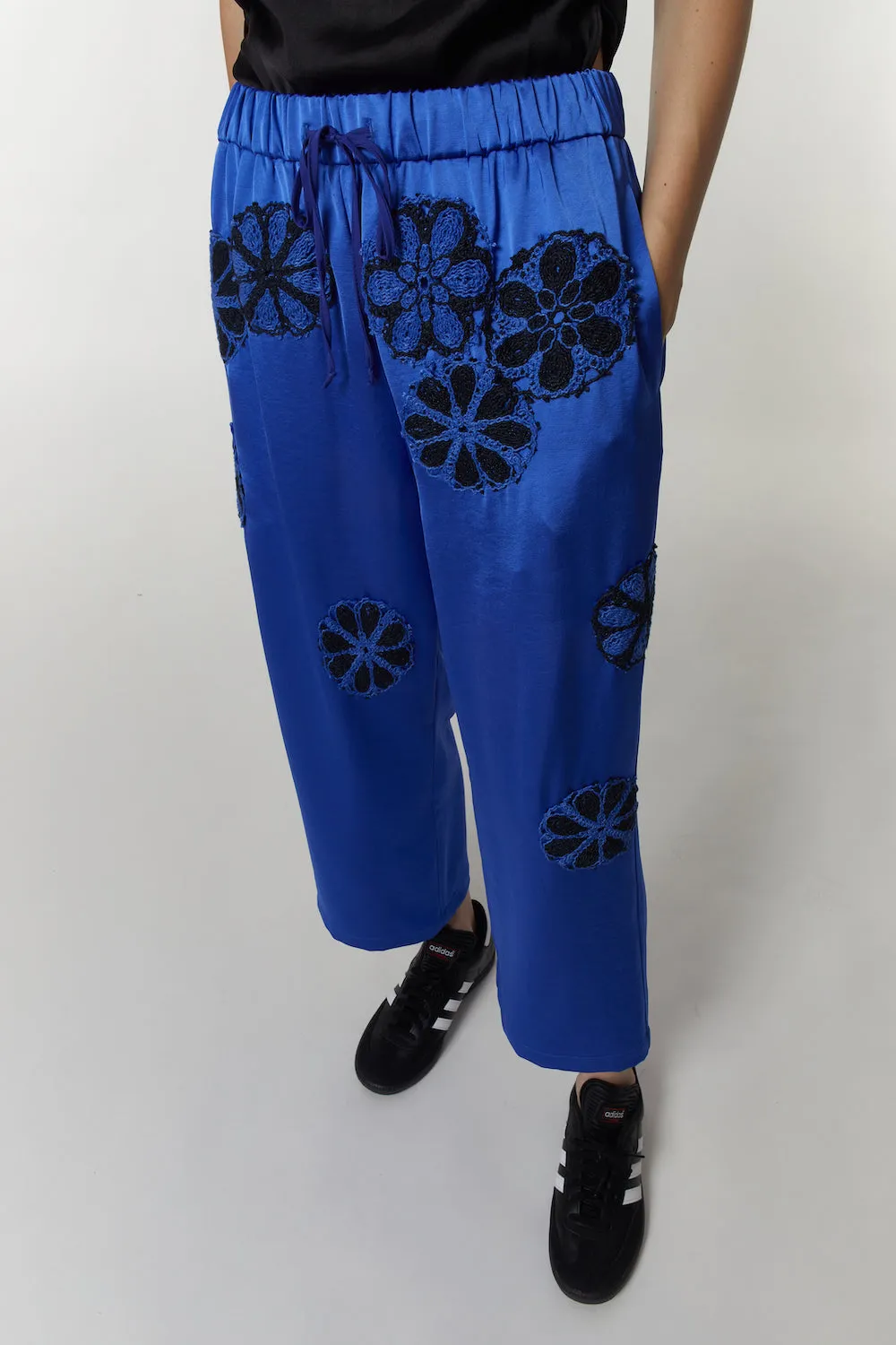 Nova Pant with Crochet, French Blue sold by Saint Art