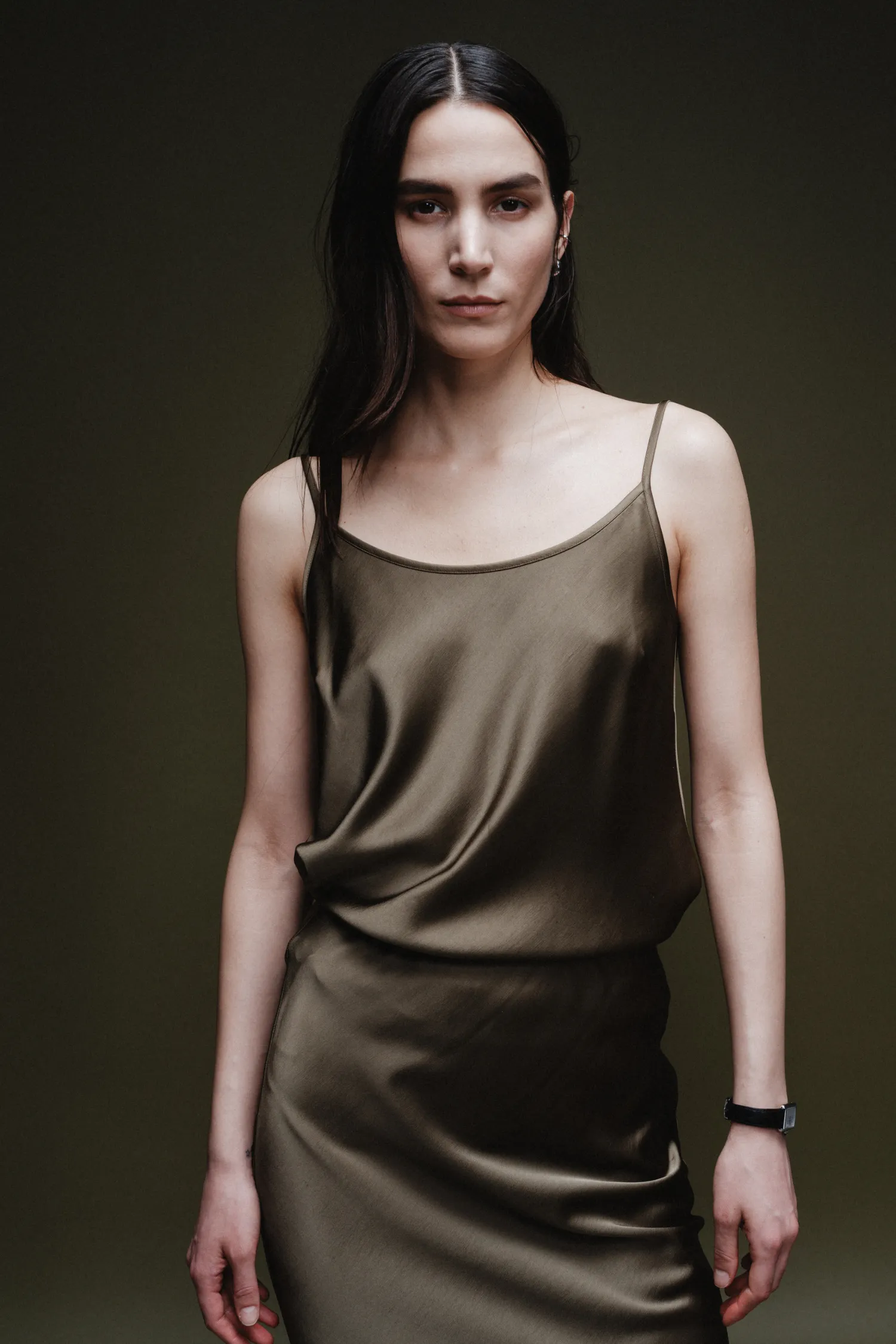 Talia Charmeuse Midi Skirt sold by Saint Art product image thumbnail 4