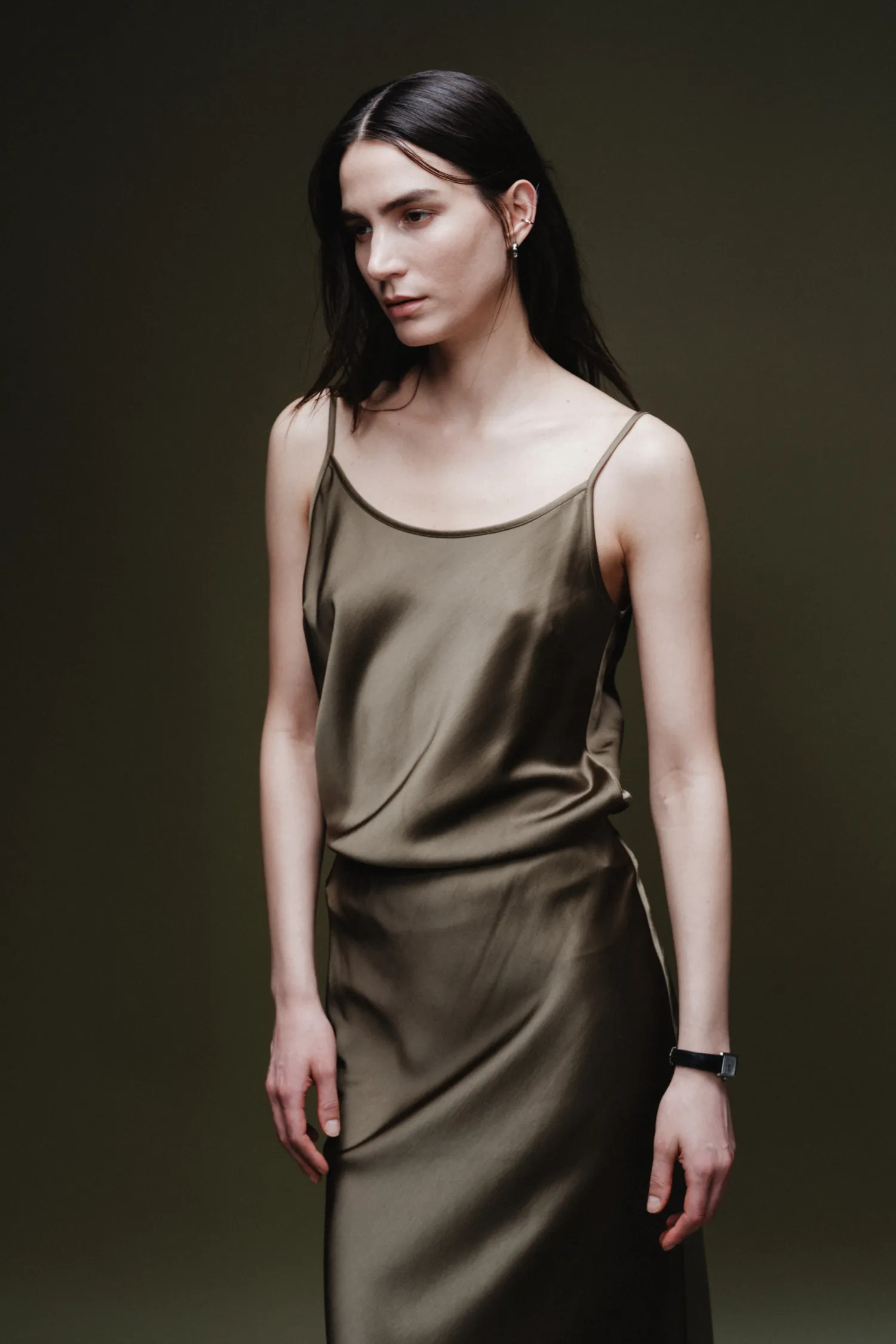 Talia Charmeuse Midi Skirt sold by Saint Art product image thumbnail 5