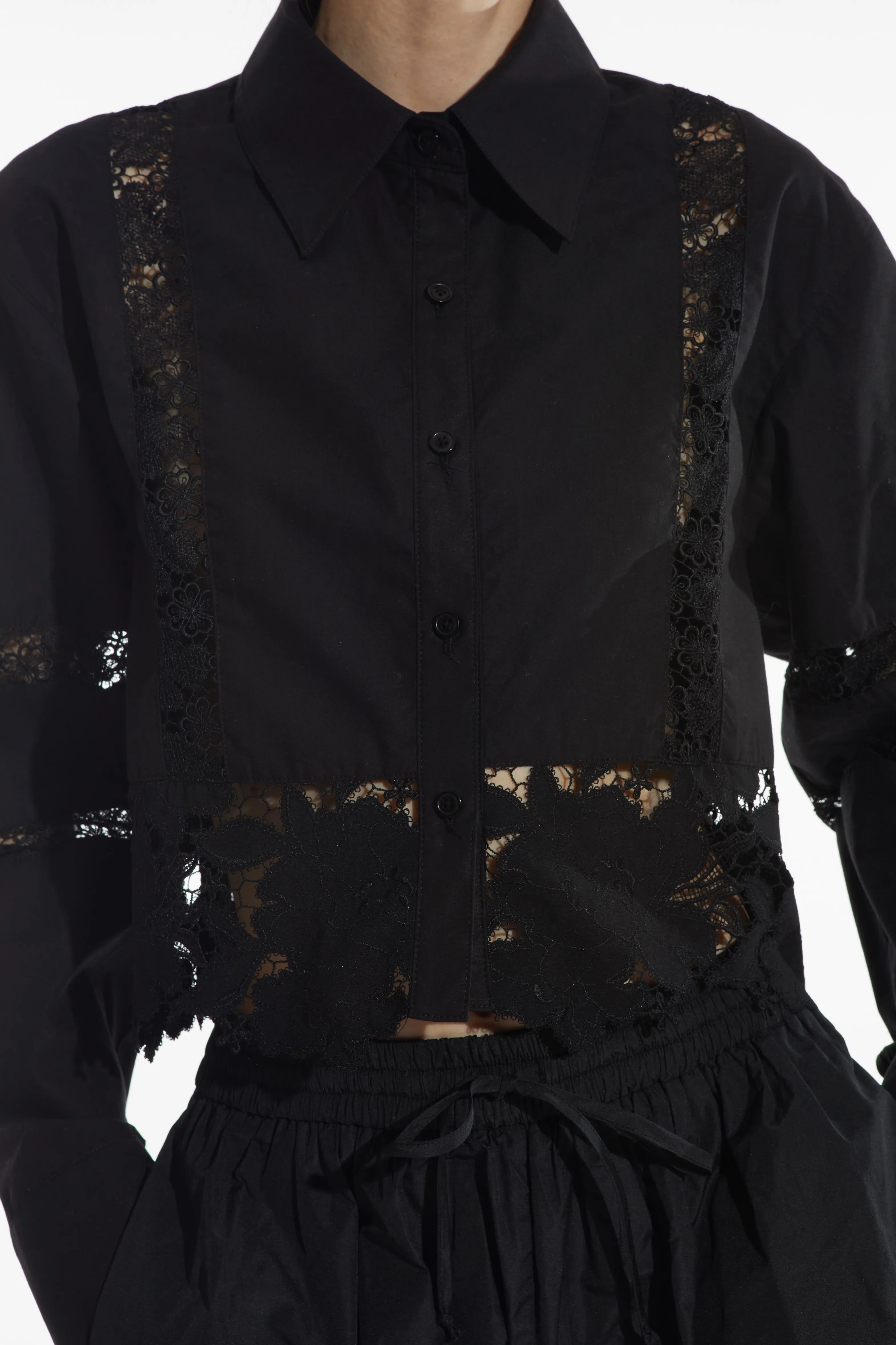 Saskia Mixed Lace Blouse, Black sold by Saint Art product image thumbnail 3