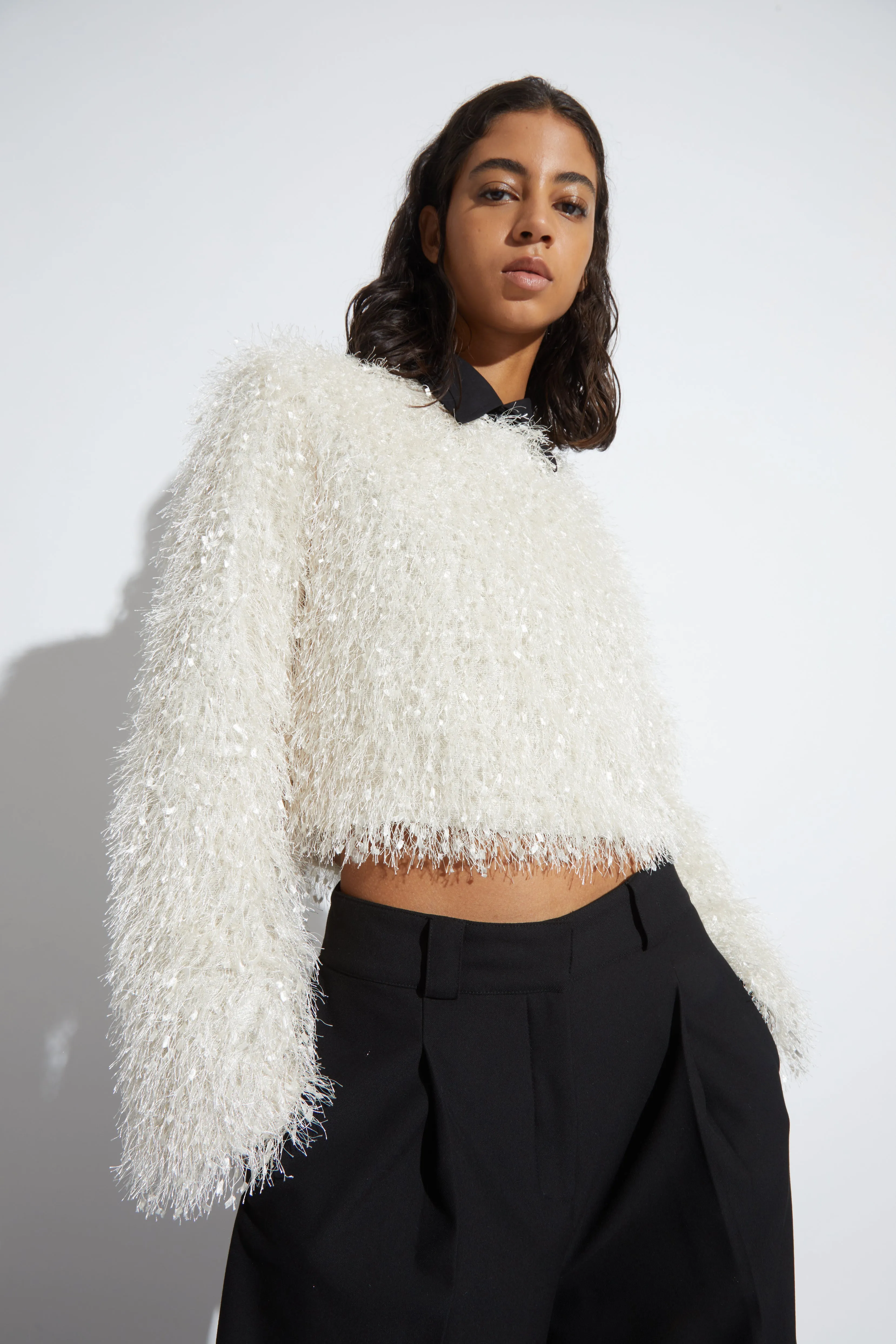 Greta Feather Top, Eggshell sold by Saint Art product image thumbnail 3