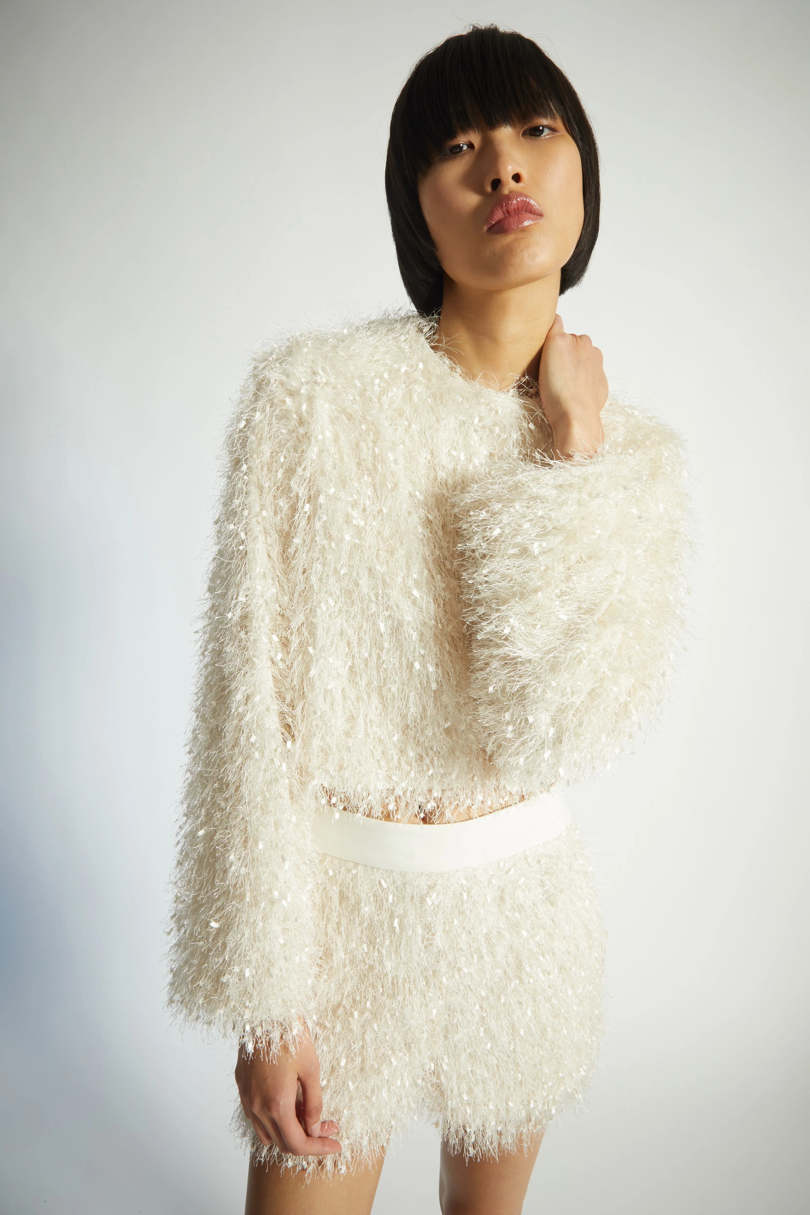 Greta Feather Top, Eggshell sold by Saint Art