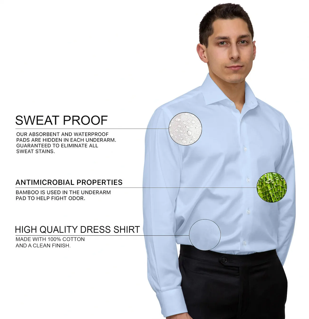 Sweat Proof Dress Shirt for Men sold by Social Citizen product image thumbnail 4