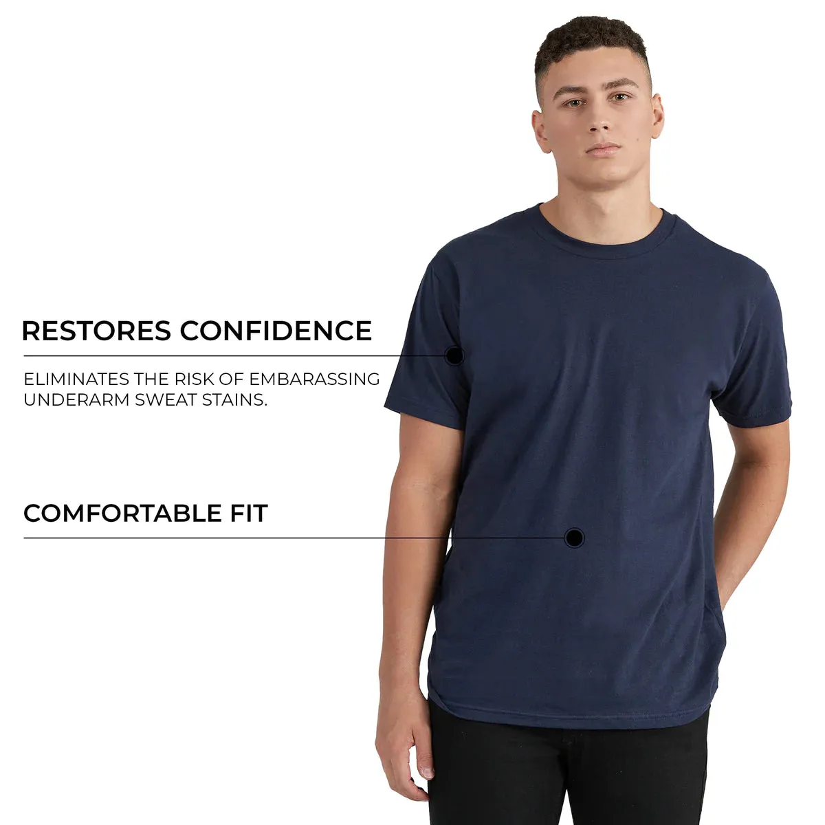 Sweat Proof Crewneck T-Shirt for Men sold by Social Citizen product image thumbnail 4