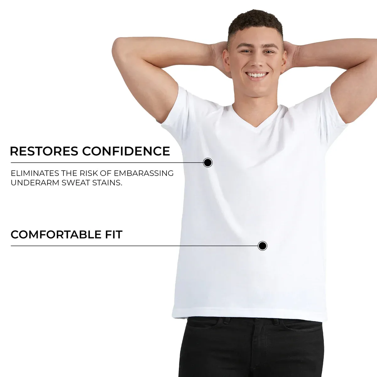 Sweat Proof V-Neck T-Shirt for Men sold by Social Citizen product image thumbnail 5