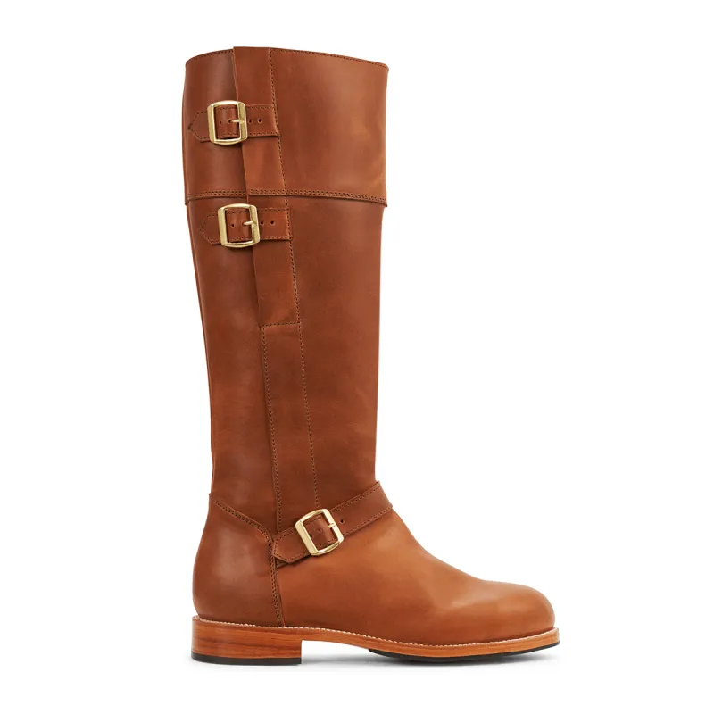 The Reina in Caramel ~ Very Wide ~ Wide Calf 51cm sold by Adelante Shoe