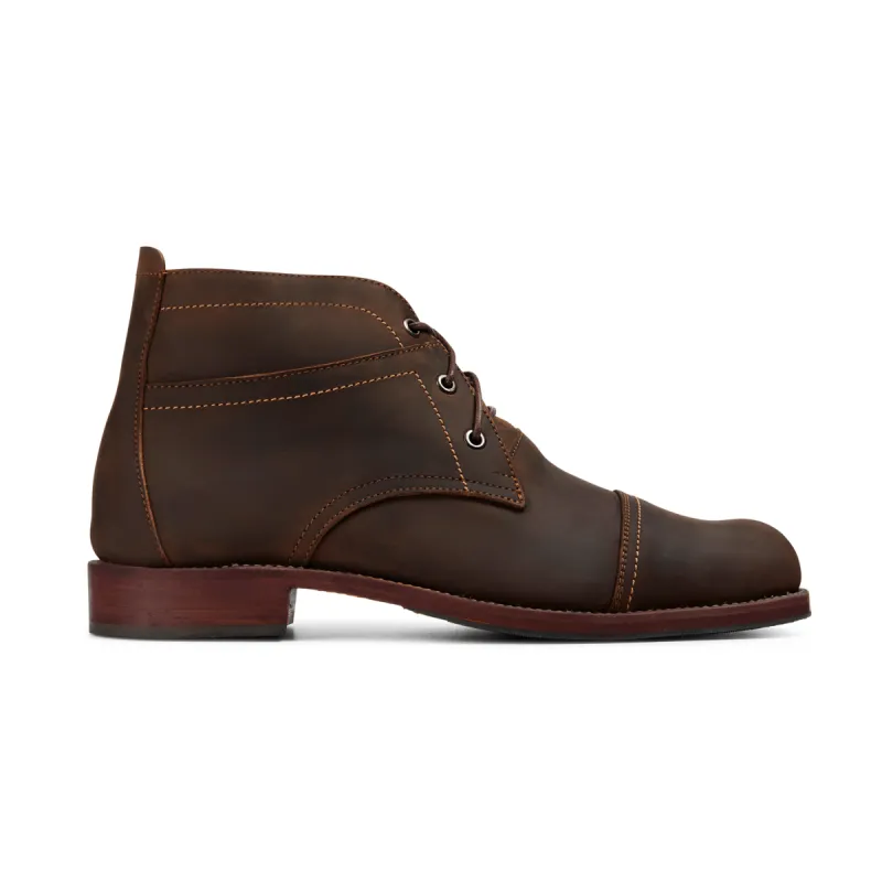 The Valparaiso in Mahogany ~ Wide sold by Adelante Shoe