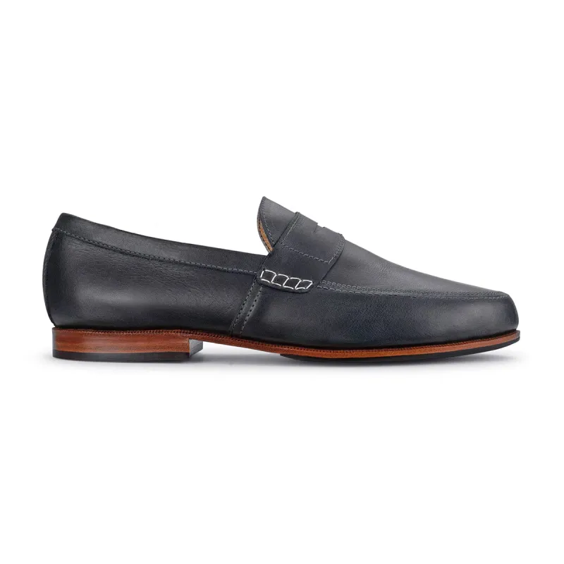 The Lorenzo in Denim Blue ~ Super Wide sold by Adelante Shoe