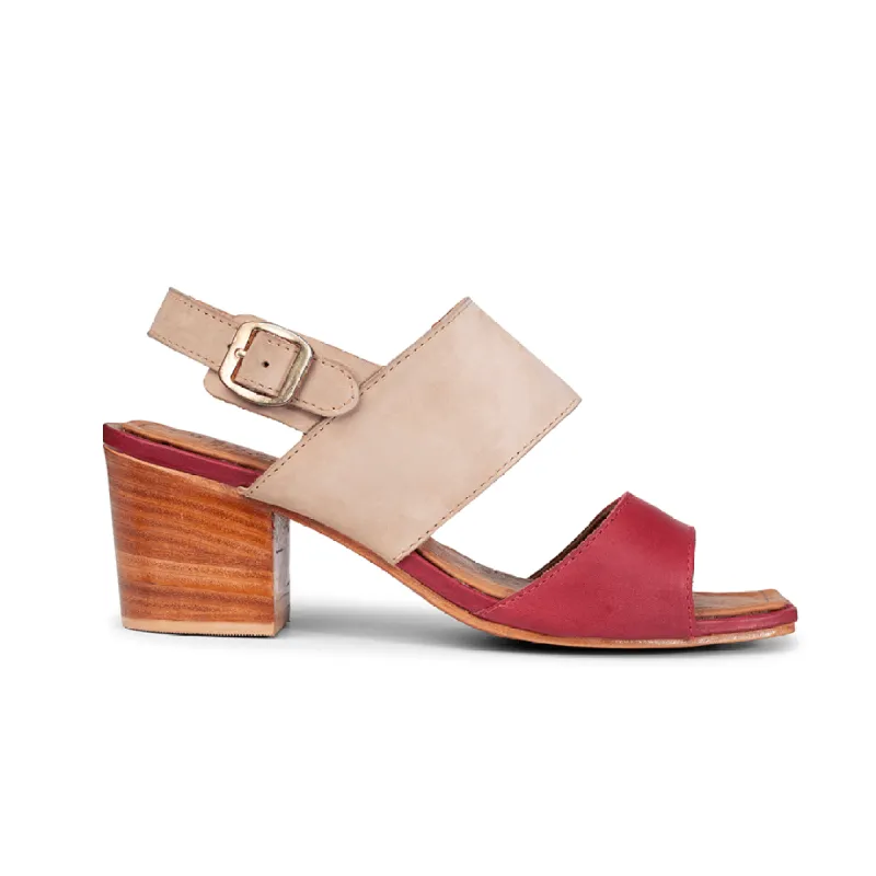 The Serena in Pomegranate and Oatmeal ~ Standard/Narrow sold by Adelante Shoe