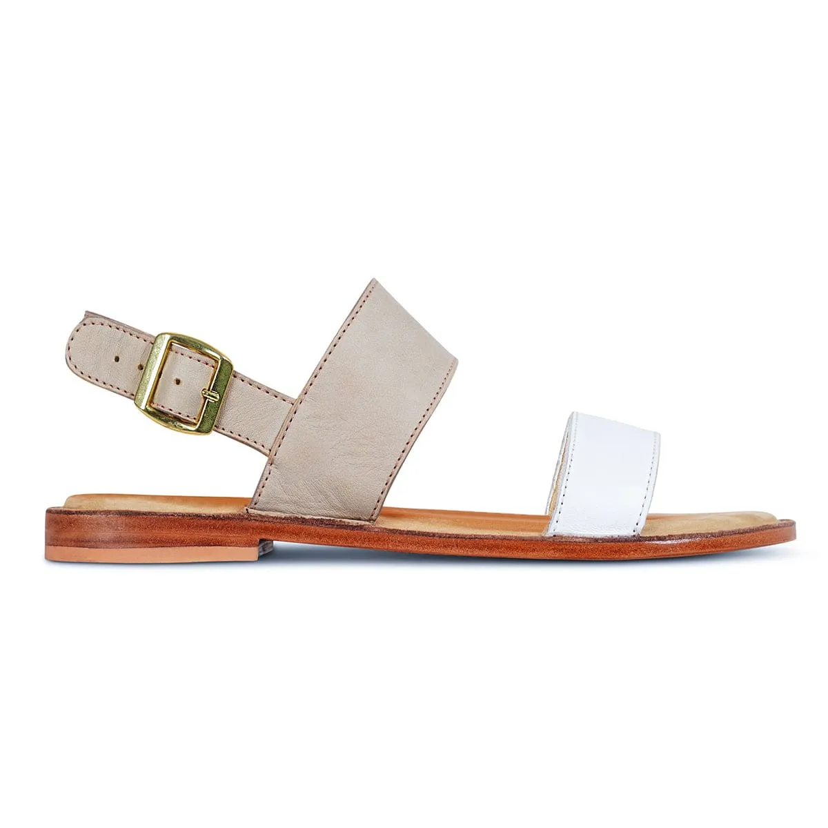 The Cordoba in Oatmeal and White ~ Wide sold by Adelante Shoe