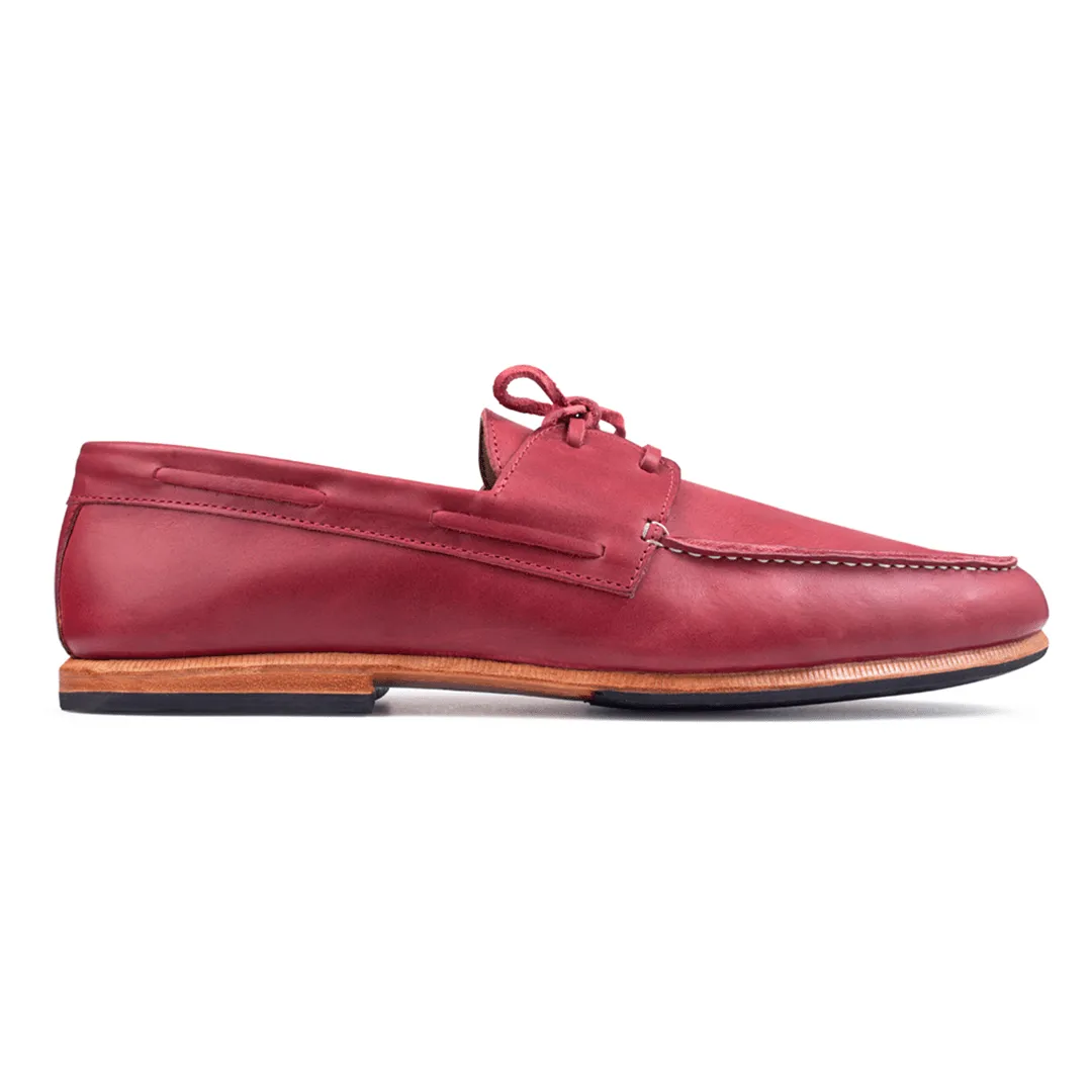 The Nautico in Pomegranate ~ Wide sold by Adelante Shoe