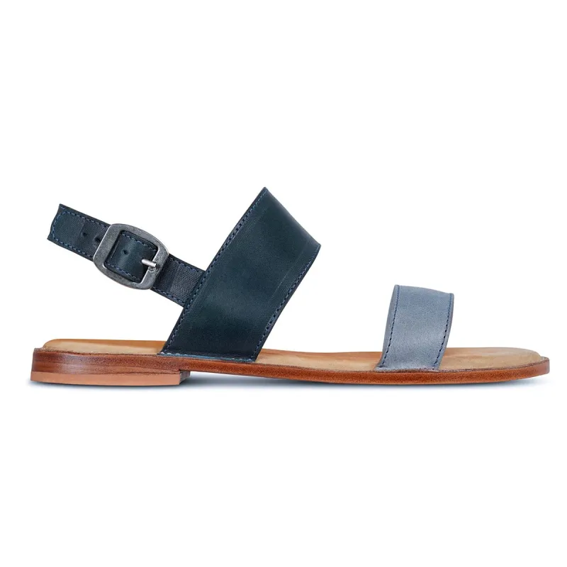 The Cordoba in Denim Blue and Cemento  - (av) sold by Adelante Shoe