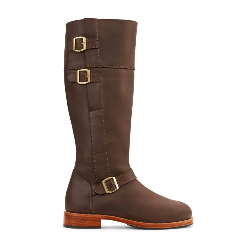 The Reina in Mahogany ~ Wide ~ Narrow Calf 35cm sold by Adelante Shoe