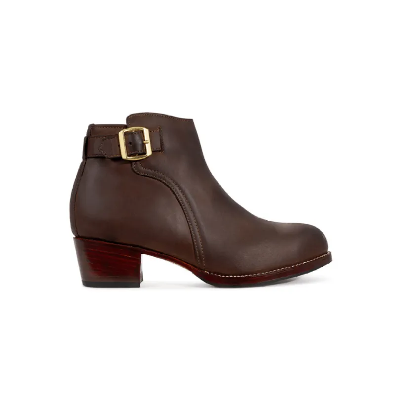 The Carmen in Mahogany ~ Super Wide sold by Adelante Shoe
