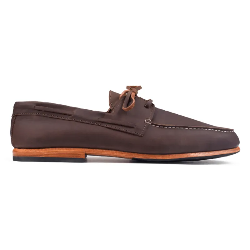 The Nautico in Mahogany ~ Super Wide sold by Adelante Shoe