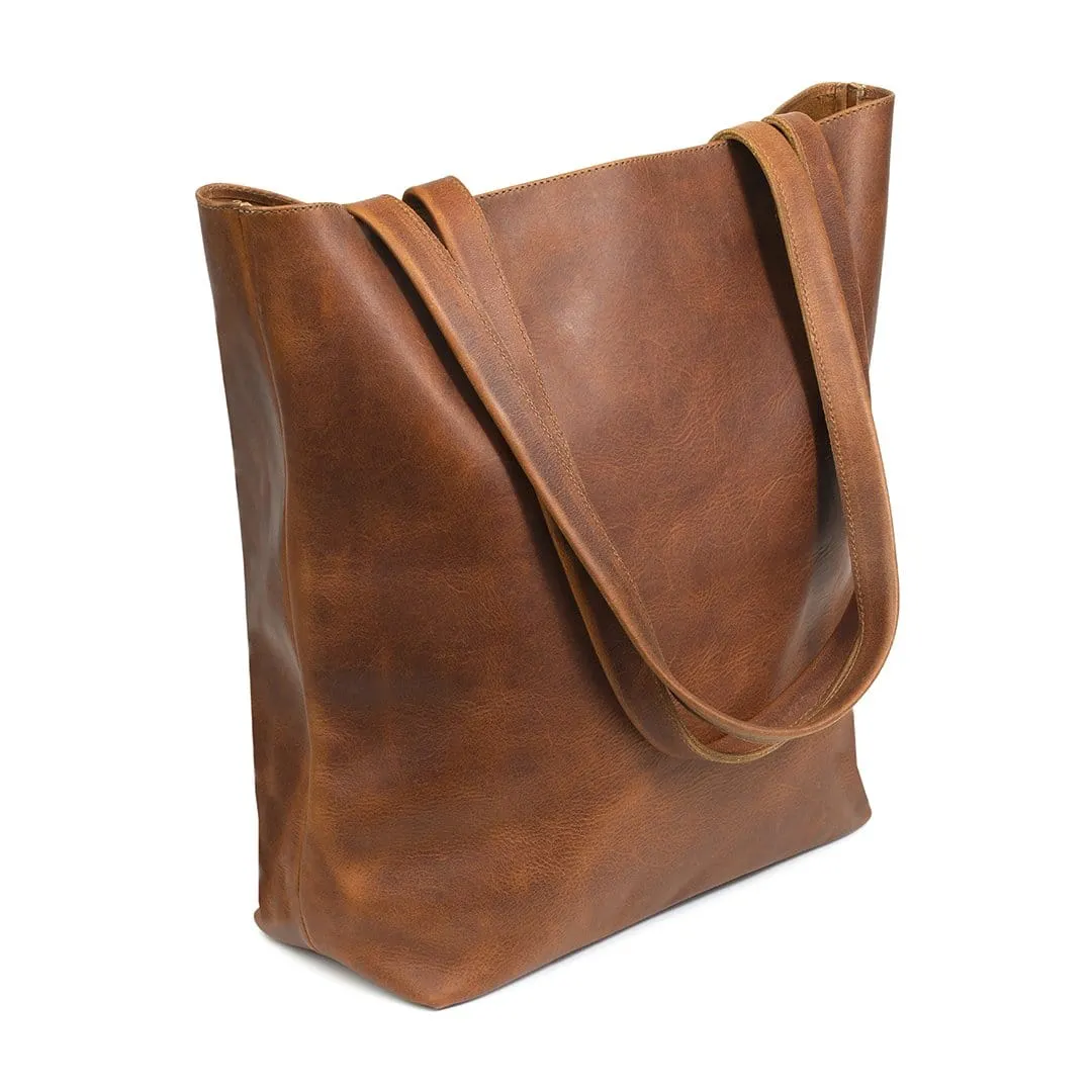 Classic Leather Tote sold by Adelante Shoe