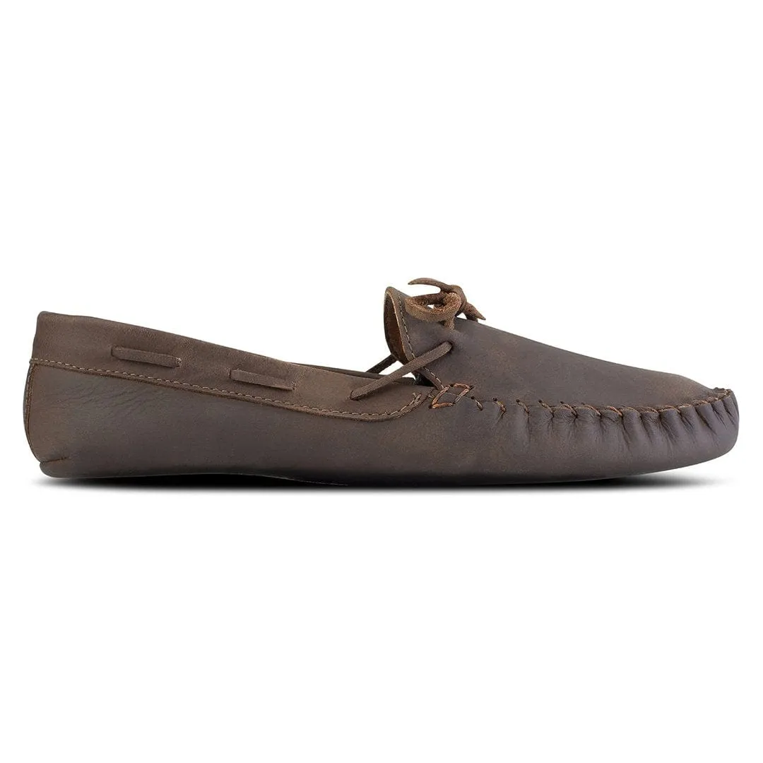 The Women's Moccasin in Mahogany ~ Wide sold by Adelante Shoe