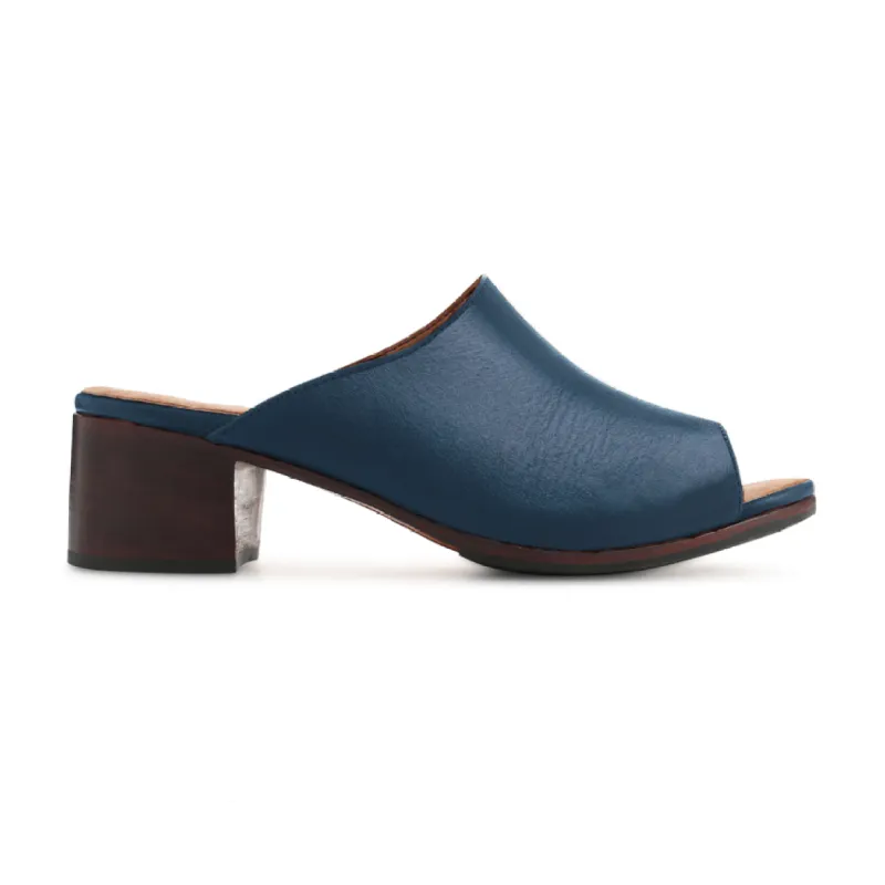 The Peep Toe Camila in Denim Blue ~ Standard/Narrow sold by Adelante Shoe