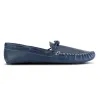 The Women's Moccasin in Denim Blue ~ Super Wide sold by Adelante Shoe