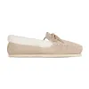 The Women's Cozy Moccasin in Oatmeal ~ Standard/Narrow sold by Adelante Shoe