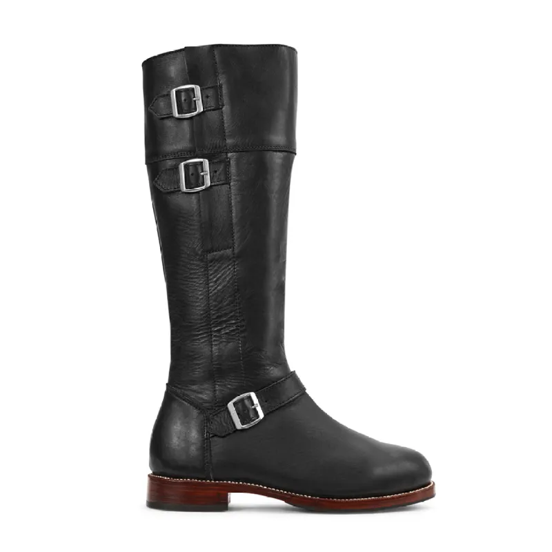 The Reina in Onyx ~ Wide ~ Wide Calf 53cm sold by Adelante Shoe