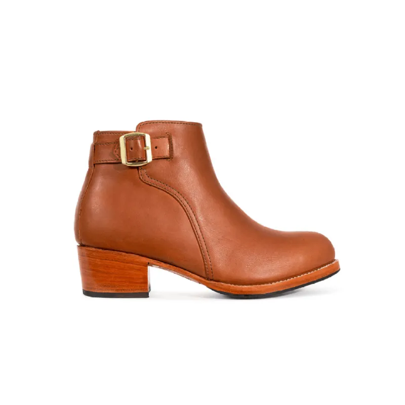 The Carmen in Caramel ~ Super Wide sold by Adelante Shoe