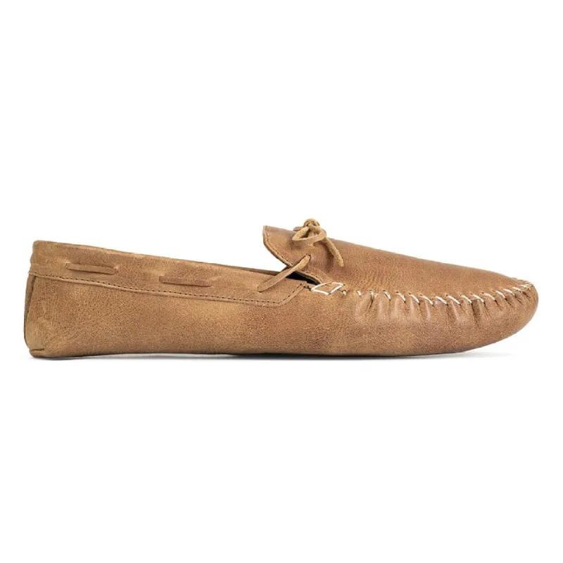 The Men's Moccasin in Desert ~ Super Wide sold by Adelante Shoe