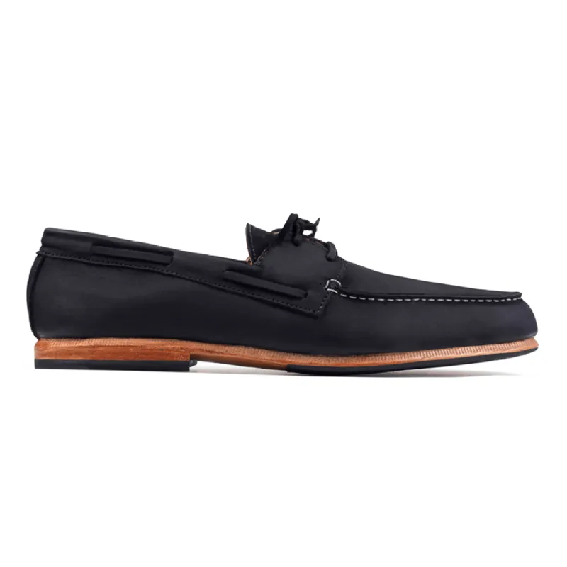 The Nautico in Black ~ Wide sold by Adelante Shoe