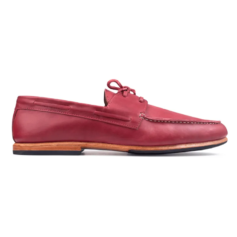 The Nautico in Pomegranate - (av) sold by Adelante Shoe