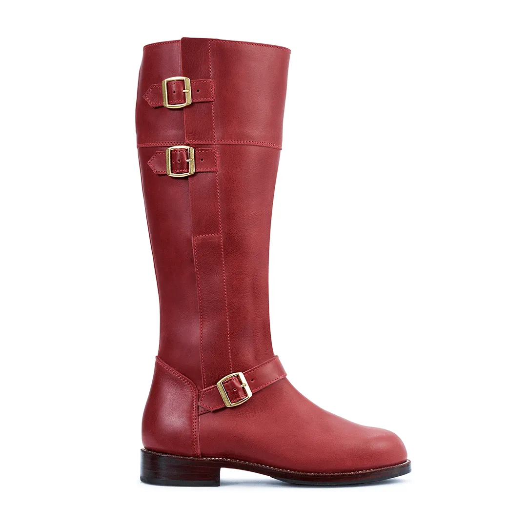 The Reina in Pomegranate ~ Wide ~ Narrow Calf 27cm sold by Adelante Shoe
