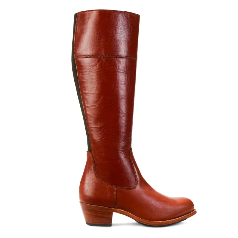 The Condesa in Chestnut ~ Very Wide ~ Wide Calf 47cm sold by Adelante Shoe