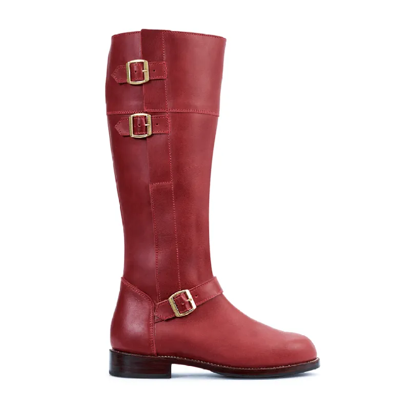 The Reina in Pomegranate ~ Standard/Narrow ~ Standard Calf 43cm sold by Adelante Shoe
