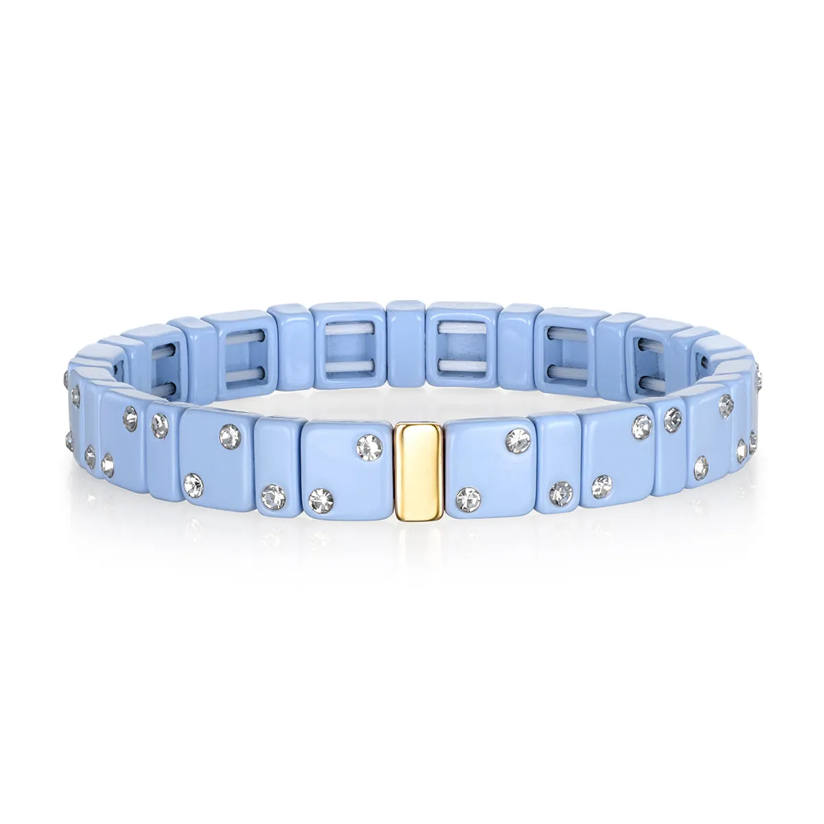 CZ Enamel Bracelet-Periwinkle sold by Amelia Rose Design