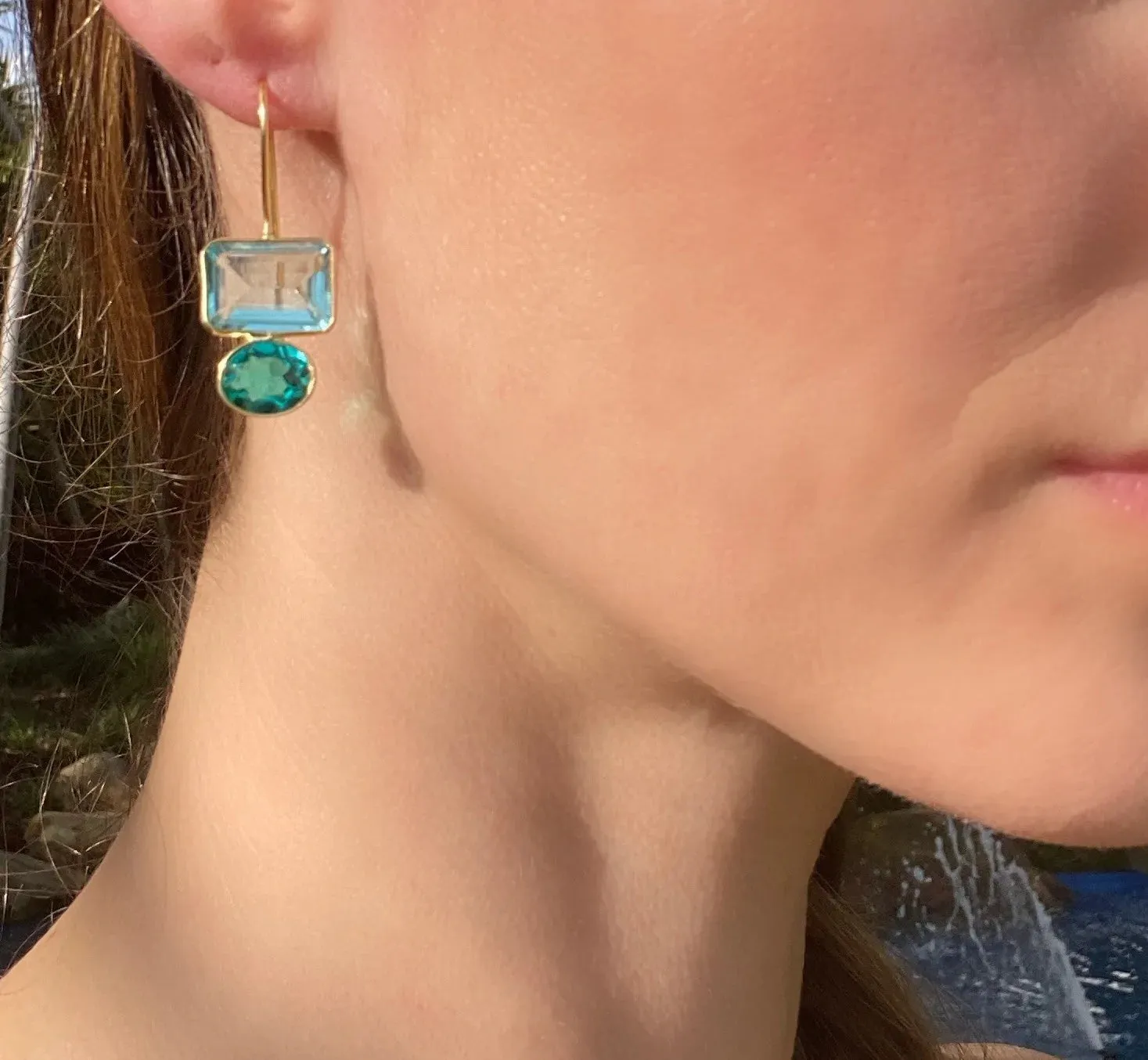 Valencia Earring-Sky Blue & Teal Silver sold by Amelia Rose Design product image thumbnail 2
