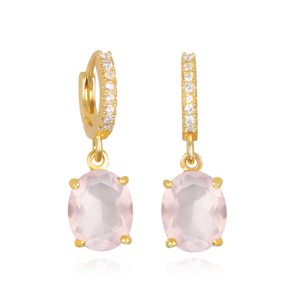 Rose Quartz Huggies sold by Amelia Rose Design