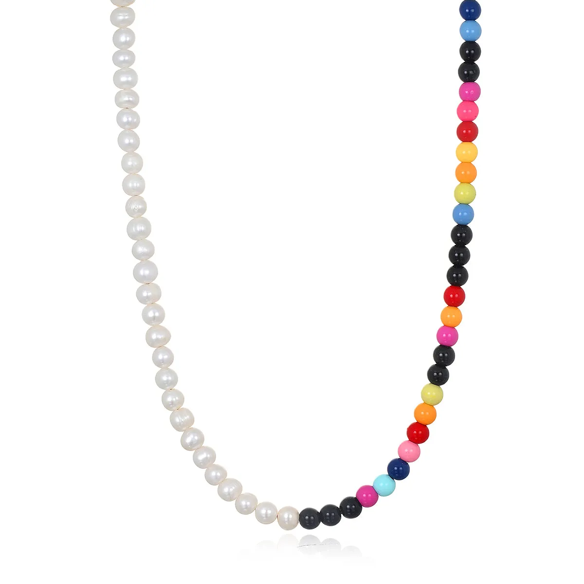 Pearl & Enamel Beaded Necklace sold by Amelia Rose Design