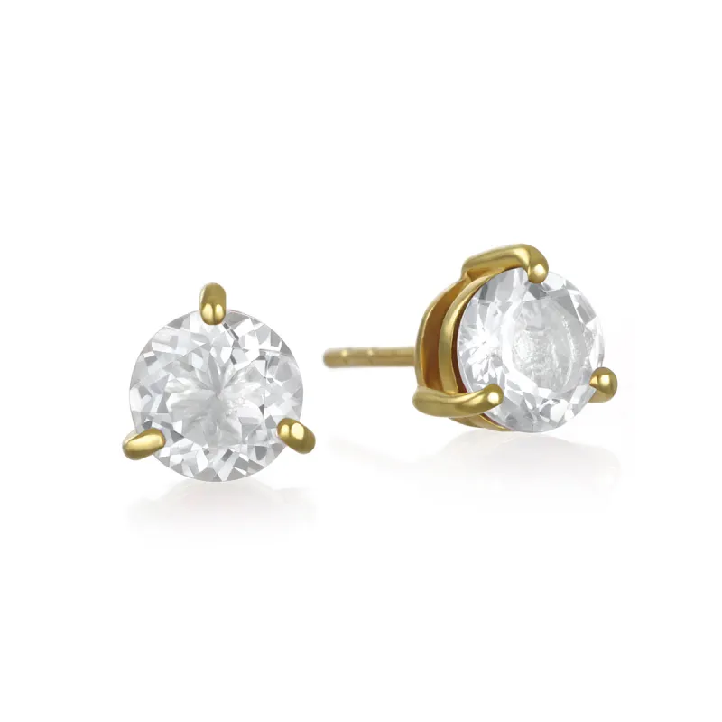 Birthstone Earring-April White Topaz sold by Amelia Rose Design