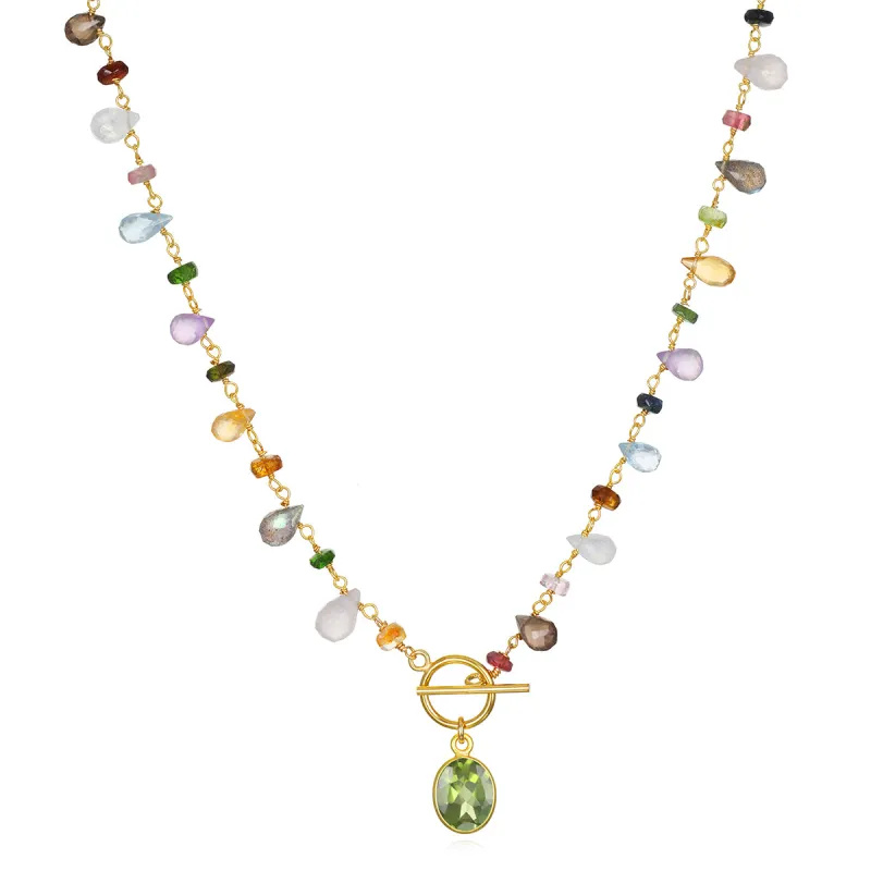 Wildflower Toggle Necklace-Peridot sold by Amelia Rose Design