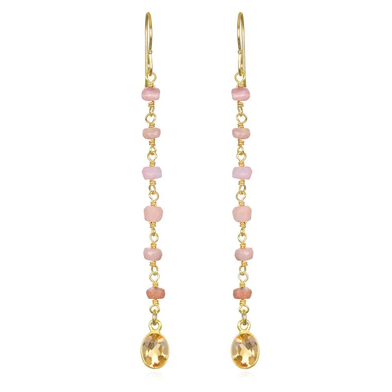 New! Citrine Duster Dangles sold by Amelia Rose Design