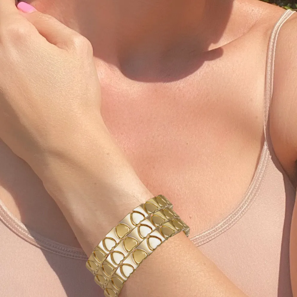 Golden Hearts Bracelet sold by Amelia Rose Design product image thumbnail 4