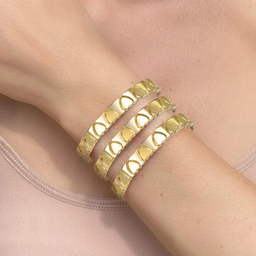 Golden Hearts Bracelet sold by Amelia Rose Design product image thumbnail 3