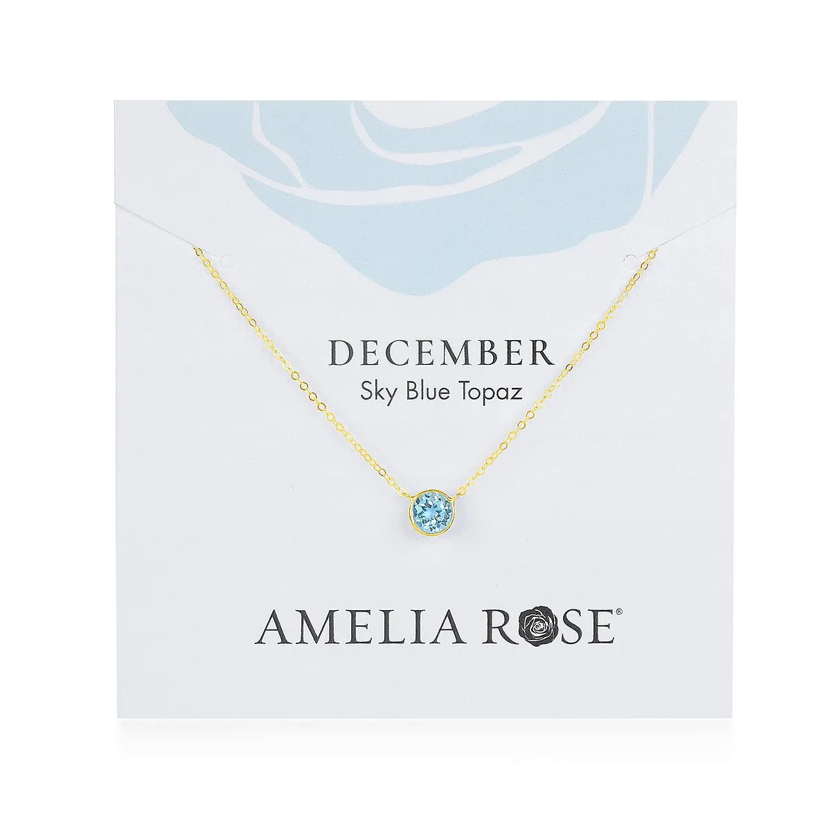 Birthstone Solitaire Necklace-December Sky Blue Topaz sold by Amelia Rose Design product image thumbnail 2