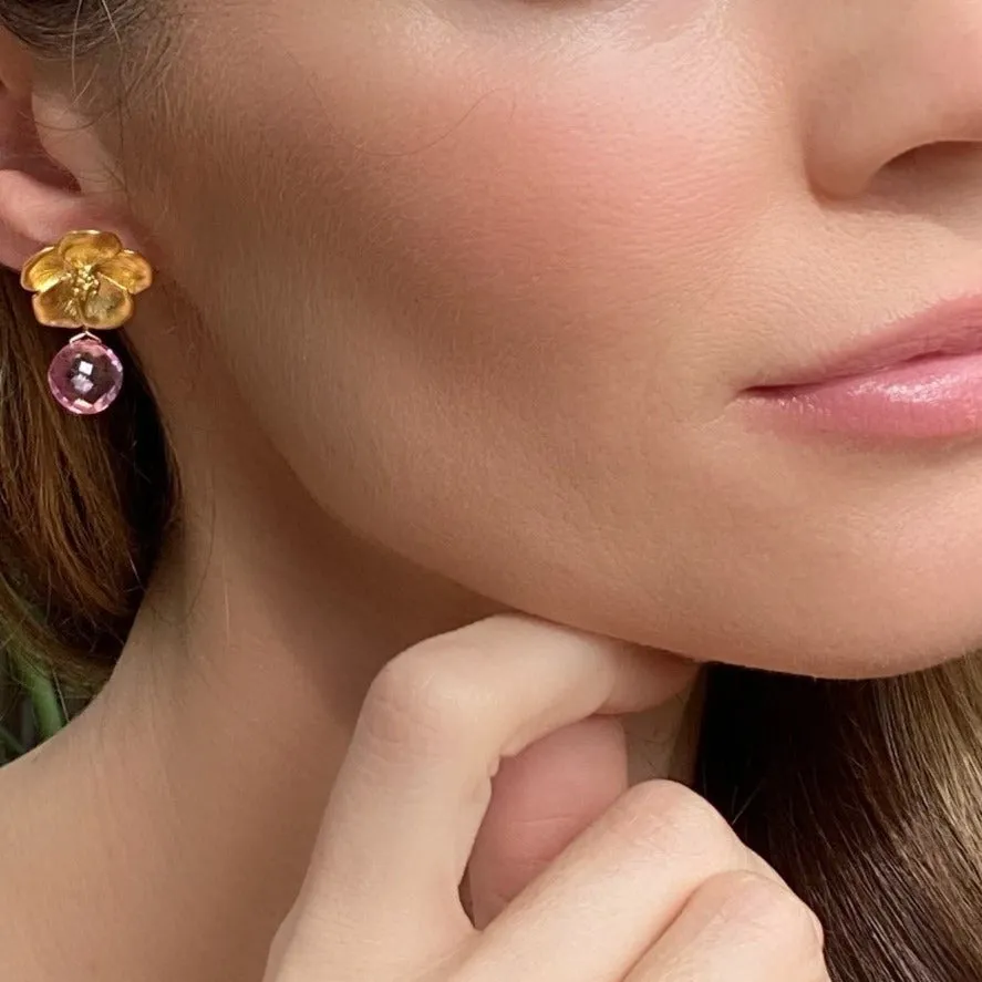 NEW! Peony Earring-Sky Blue Topaz sold by Amelia Rose Design product image thumbnail 2