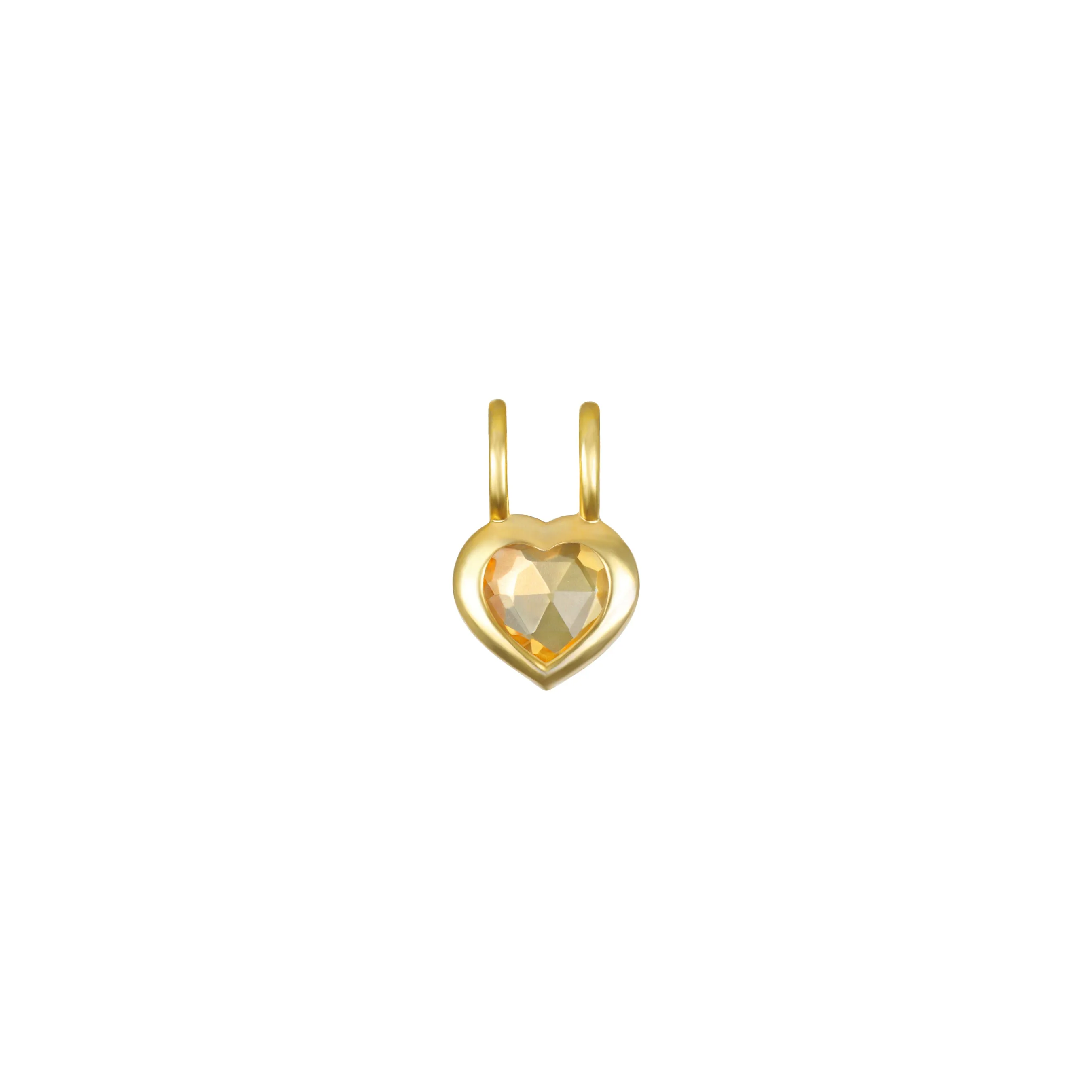 Birthstone Heart Necklace - November Citrine sold by Amelia Rose Design product image thumbnail 4
