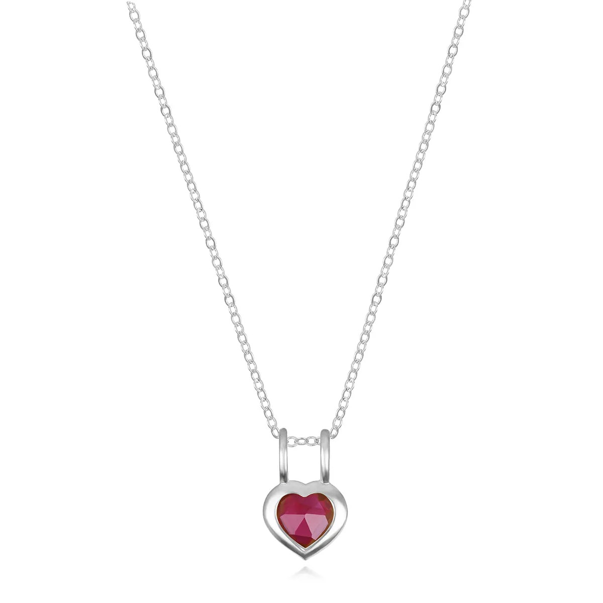 New! Birthstone Heart Pendant - July/Ruby sold by Amelia Rose Design product image thumbnail 4